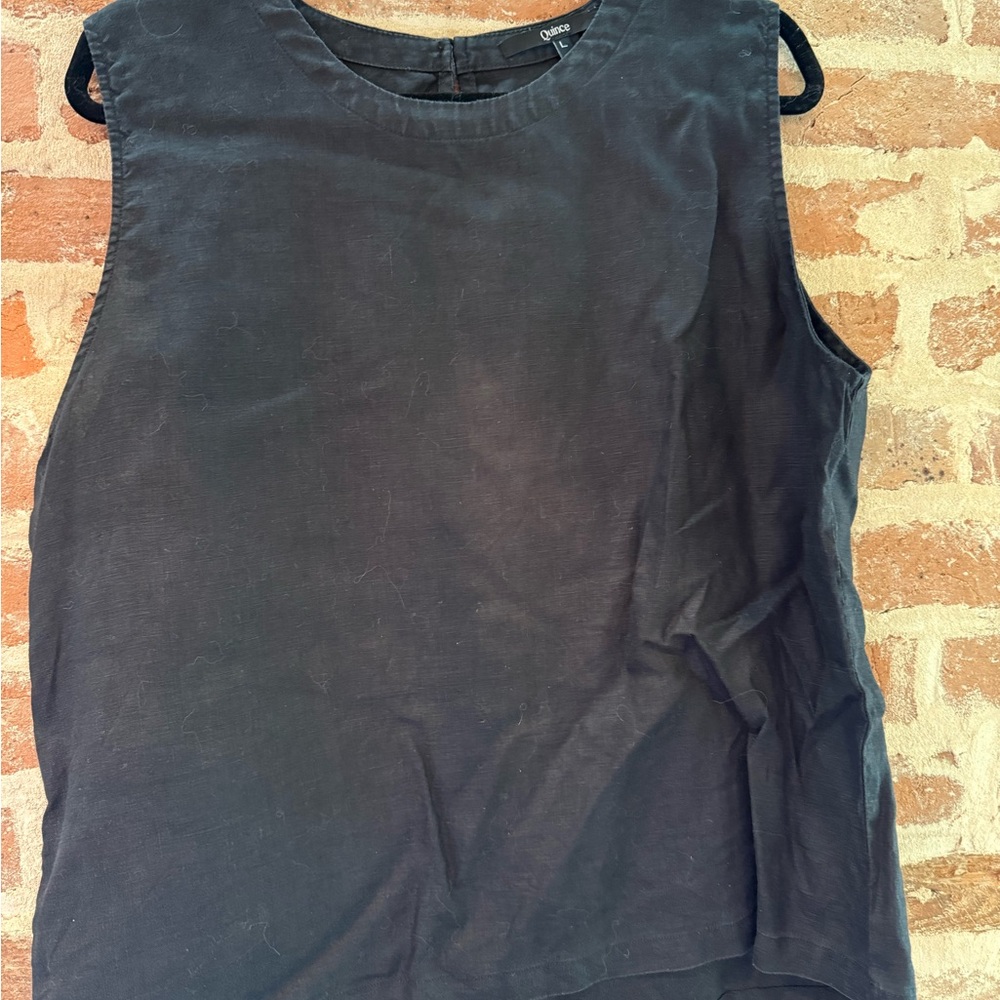 Quince Black Tank Top